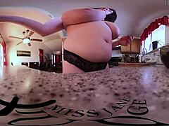 tiny guy devoured by jane judge's giantess feet in kitchen vr