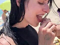 beach day slappin suckin deepthroat gaggin on monster cock with venom n kaitlyn 😈👅