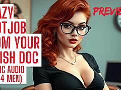 your hot psychiatrist catches you staring at her feet and teases your secret fetish with licks and instructions