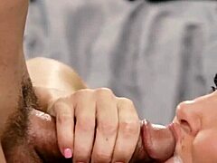 your girlfriend gagging on cock deepthroat until cum floods her mouth