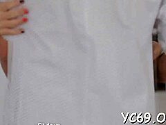 Garage teen slut licks balls gets pussy crushed rough