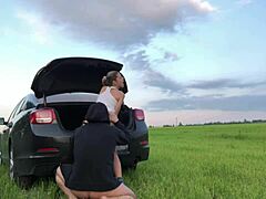 blonde teen's wild outdoor sex ignites pure horny bliss under the open sky