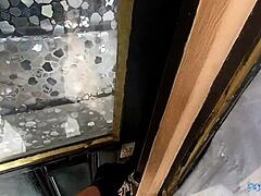 Fan visits to fuck me while cuckold husband away then he catches us pounding!