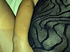 tanned latina wife screams in orgasm as husband's hung friend fucks her ass cum closeup