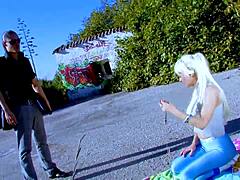 hey you with the full balls wanna let this blonde cougar in yoga leggings heels deepthroat suck your cum down my throat outdoors?