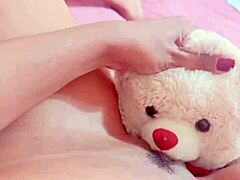 intriguing housewife with big natural tits gets playful teen pussy tease