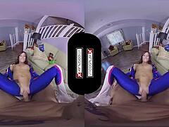 i'm dva in this overwatch cosplay getting my gamer pussy pounded hard in vr porn... immerse yourself now