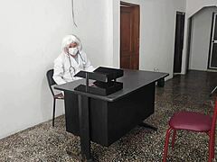 secretary rides doctor sensually on office desk at work 😏💦