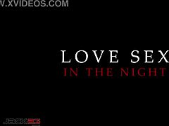 late night sensual blowjob leads to deep creampie with those shaking hooters