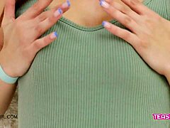 Hot 18+ teen tempts with her super sexy body in steamy pov encounter on sofa