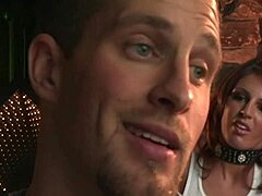 foxy vixen ties man in bdsm latex for tight pussy cumshot