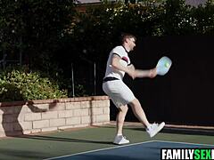 step family pickleball turns into foursome with monster cocks fucking teen milf mother-in-law