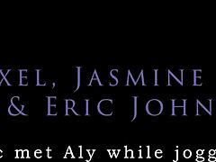 Erotic Threesome: Two Amateurs Suck Big Dick, Footjobs on Balcony Patio