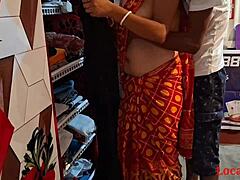 beautiful ebony wife chokes on huge cock before hard doggy chudai on cam