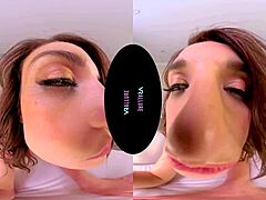 vrallure brunette teen stays SNEAKY FINGERING pussy with TOYS solo