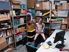 officer pins down petite russian thief for deepthroat domination