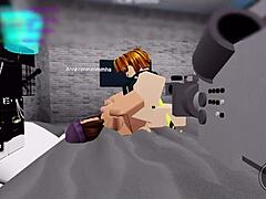 Roblox nerd guy pounds trashy plastic bimbo's big tits relentlessly