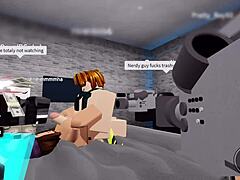 Roblox nerd guy pounds trashy plastic bimbo's big tits relentlessly