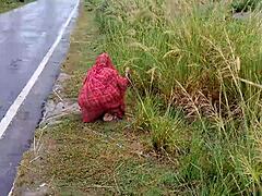 Newlywed Indian couple unleashes brutal outdoor honeymoon pussy creampie fuck with pain kissing audio