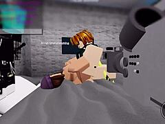 Roblox nerd guy pounds trashy plastic bimbo's big tits relentlessly