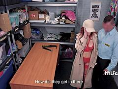 damn security guard catches british milf elise london at the desk