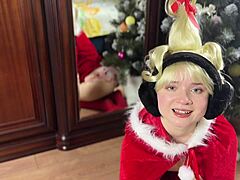 cindy lou who cosplay got me hard this christmas asmr