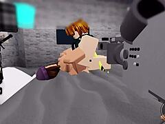 Roblox nerd guy pounds trashy plastic bimbo's big tits relentlessly