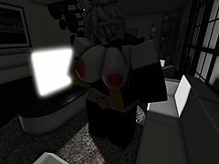 Mysterious cat girl seduced into big cock titty sex romp