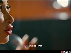 ever wonder how this french brunette strokes her huge fake tits while puffing a cig and dirty talking?