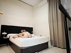 whoa, this petite blonde teen's gettin destroyed by a huge spanish cock in pov... she's squirtin everywhere!