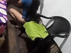 Neighbor with monster cock bends wife over doggystyle in homemade video