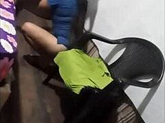 Neighbor with monster cock bends wife over doggystyle in homemade video