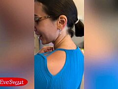 glasses on babe eve sweet plays dirty with wet pussy moaning rough for you close-up