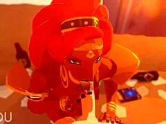 urbosa sucks cock deep then rides hard in pov
