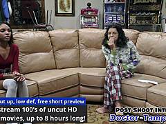 Dr Tampa spreads Solana's shaved teen pussy wide in first gyno exam