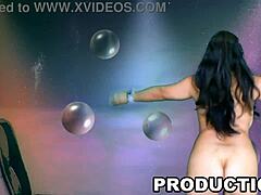 watch agarabas rip clothes off her big latina tits and ass