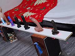 Petite Stepsis Dildo Challenge! Tests All Toys In Rough Anal DP