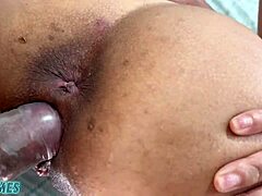 Hubby leaves wet pussy wife for lover's hard pounding