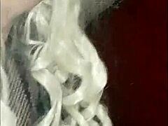 Blindfolded Crossdresser Swallows Girlfriend's Pee Load