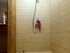 shower voyeur catches regina noir oiling her nude curves