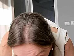 Grandma's big natural tits help you finish quick in this pov taboo play