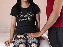 Patient spreads legs as family doctor licks tight indian pussy in hospital room