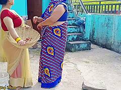 i joined hot indian stepmom stepdaughter for outdoor threesome bliss