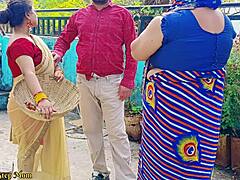 i joined hot indian stepmom stepdaughter for outdoor threesome bliss