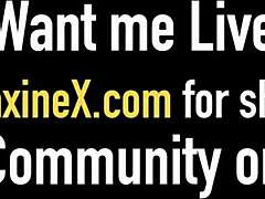 Curvy Asian cougar Maxine X gets wrecked by six big black cocks in gangbang cumfest