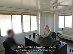 pretty european teen dancer strips on camera ready to fuck hard for quick cash