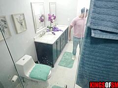 Step-Mom Invites Young Stud to Shower for Big Tits Milf Blowjob and Taboo Fuck