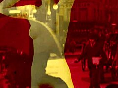 vintage babe spreads her hairy beaver in retro erotic bedroom tease