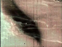 vintage babe spreads her hairy beaver in retro erotic bedroom tease