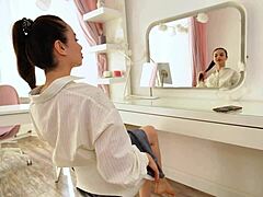 Pretty student slammed in first deep hard anal